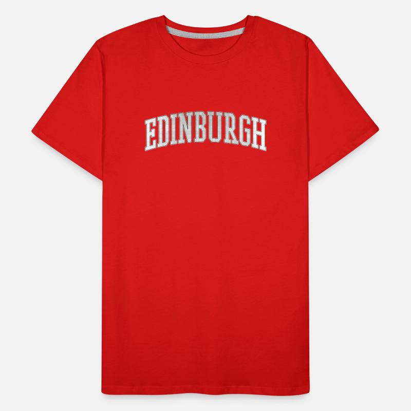 Edinburgh Varsity Bow Font Men's Premium Organic T-Shirt