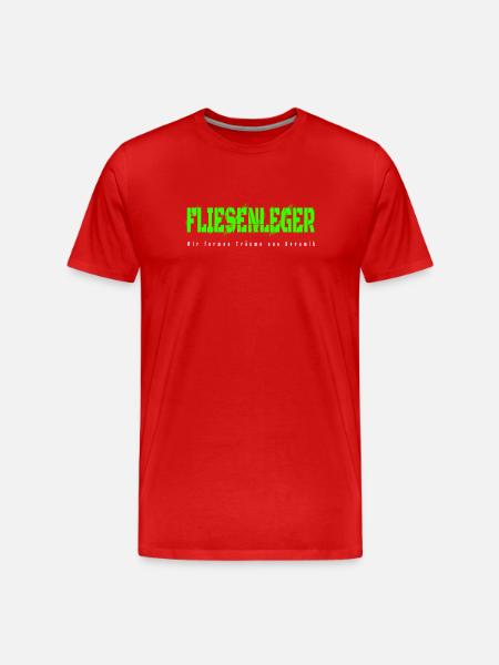 Fliesenleger Design - Männer Premium Bio T-Shirt - Rot