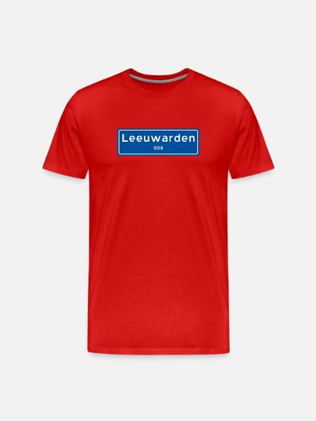 Leeuwarden 058 place name sign - Men's Premium Organic T-Shirt - red