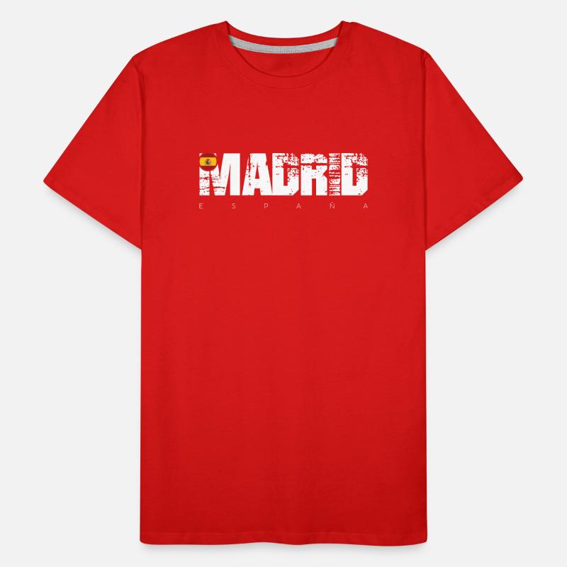 Distressed Made in Spain Typography Men's Premium Organic T-Shirt
