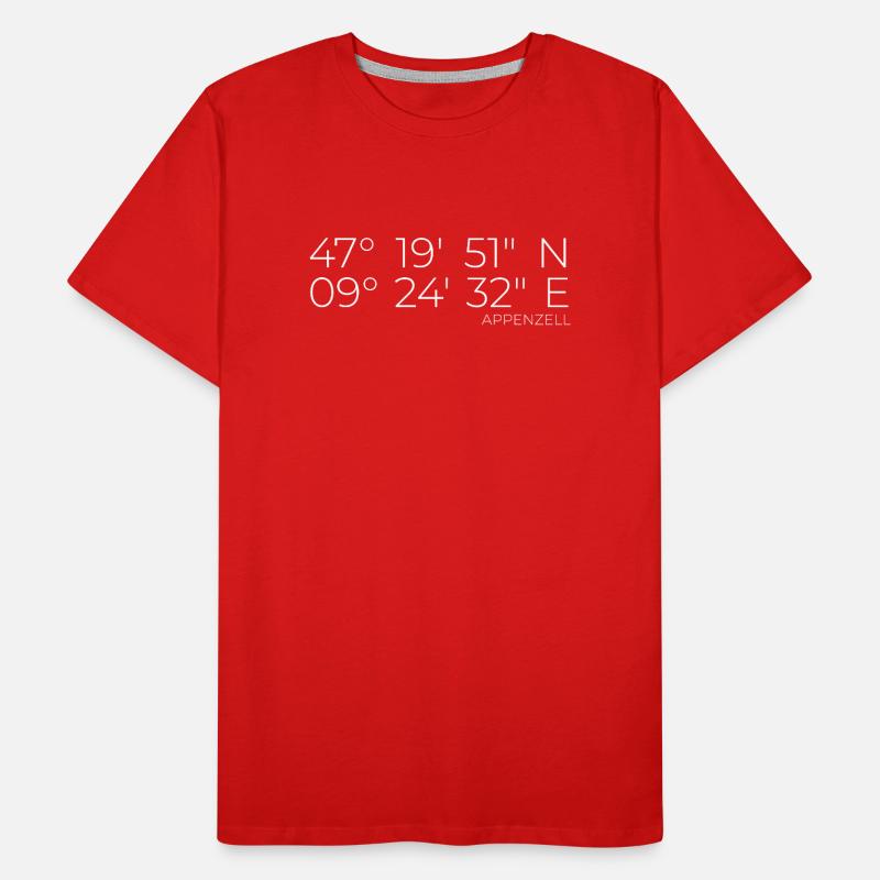 coordinates Appenzell, Switzerland Men's Premium Organic T-Shirt