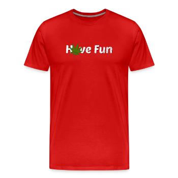 Have Fun - Männer Premium Bio T-Shirt - Rot - Vorne - Damien (186cm)