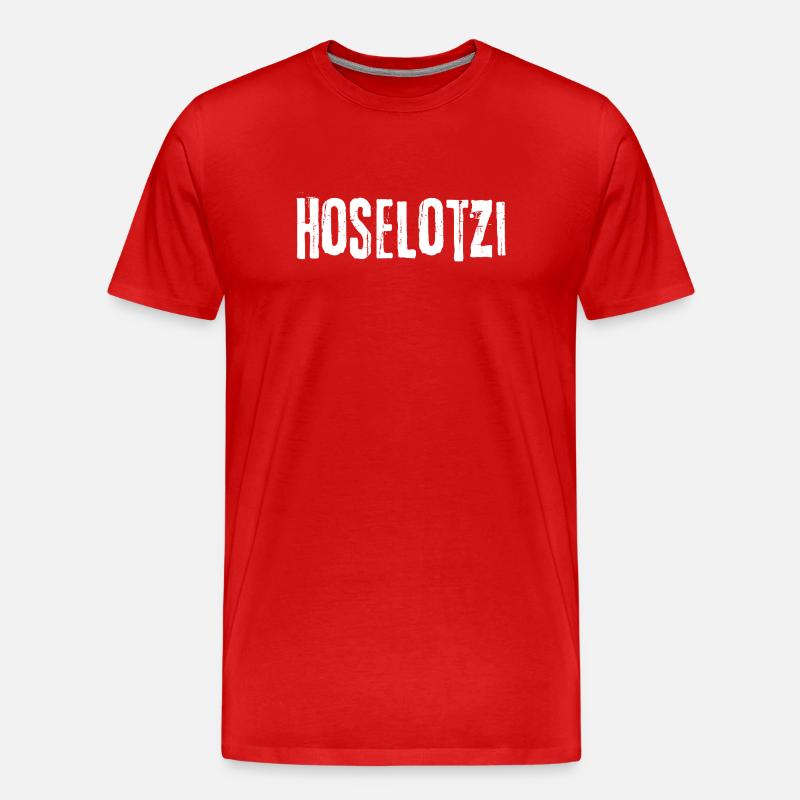 Hoselotzi - Männer Premium Bio T-Shirt - Rot