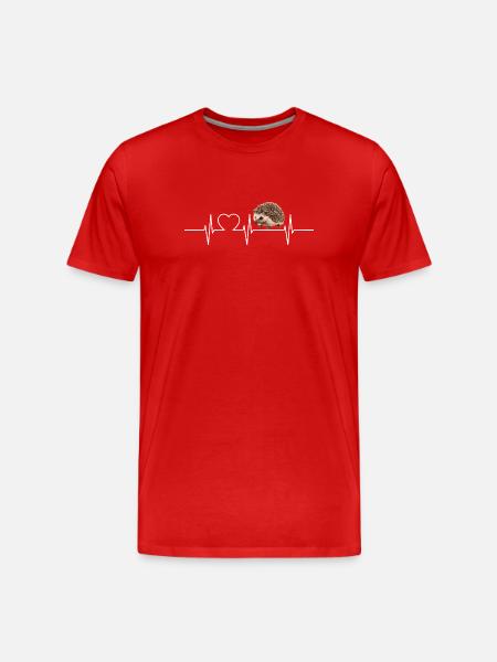Igel - Männer Premium Bio T-Shirt - Rot
