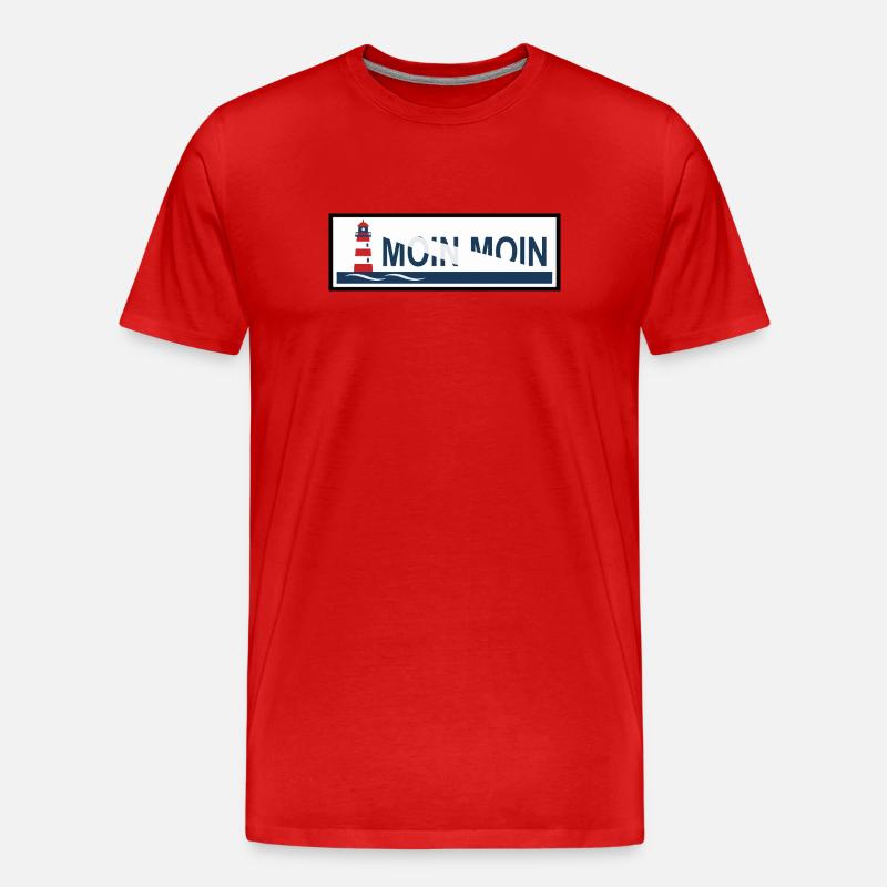 Niedersachsen Moin moin - Männer Premium Bio T-Shirt - Rot