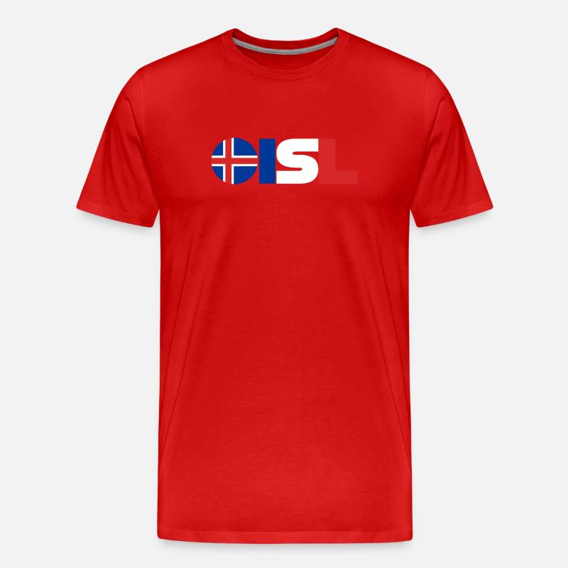 Island - Männer Premium Bio T-Shirt - Rot