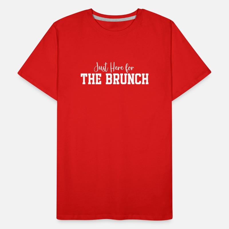 Nur zum Brunch hier. Männer Premium Bio T-Shirt