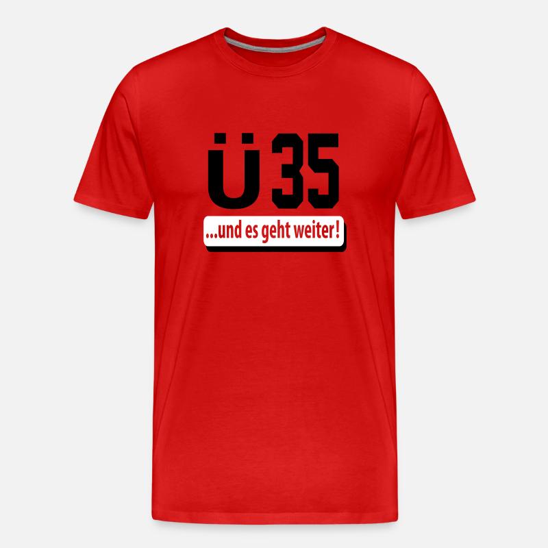 und_es_geht_weiter_35 - Männer Premium Bio T-Shirt - Rot