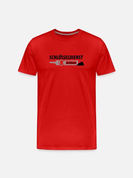Schlüsseldienst im Einsatz - Männer Premium Bio T-Shirt - Rot