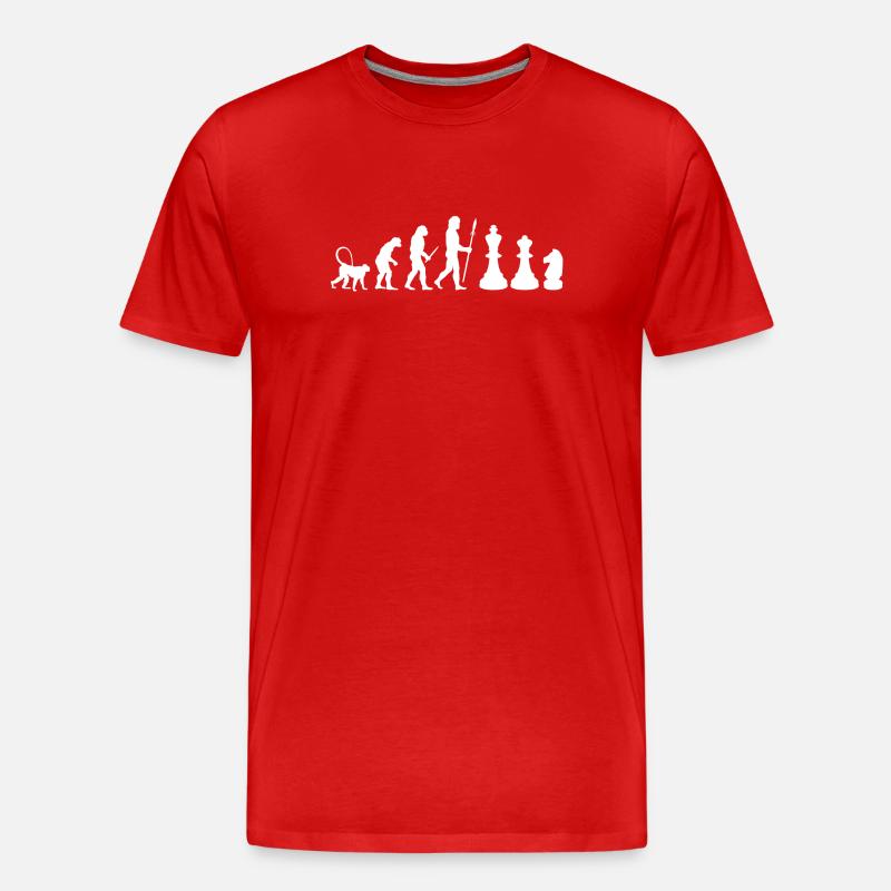 Chess Evolution - Men's Premium Organic T-Shirt - red
