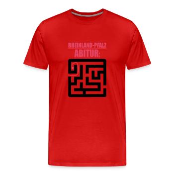 Abitur Abschluss Prüfung Sprüche lustig Abi Pfalz - Männer Premium Bio T-Shirt - Rot - Vorne - Damien (186cm)