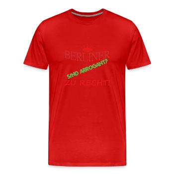 Berlin Souvenir Touristen Hauptstadt Metropole BLN - Männer Premium Bio T-Shirt - Rot - Vorne - Damien (186cm)