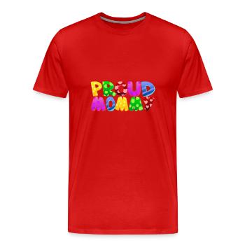 Baby Eltern Kind Geschenk Sprüche Geburt Mama Papa - Männer Premium Bio T-Shirt - Rot - Vorne - Damien (186cm)