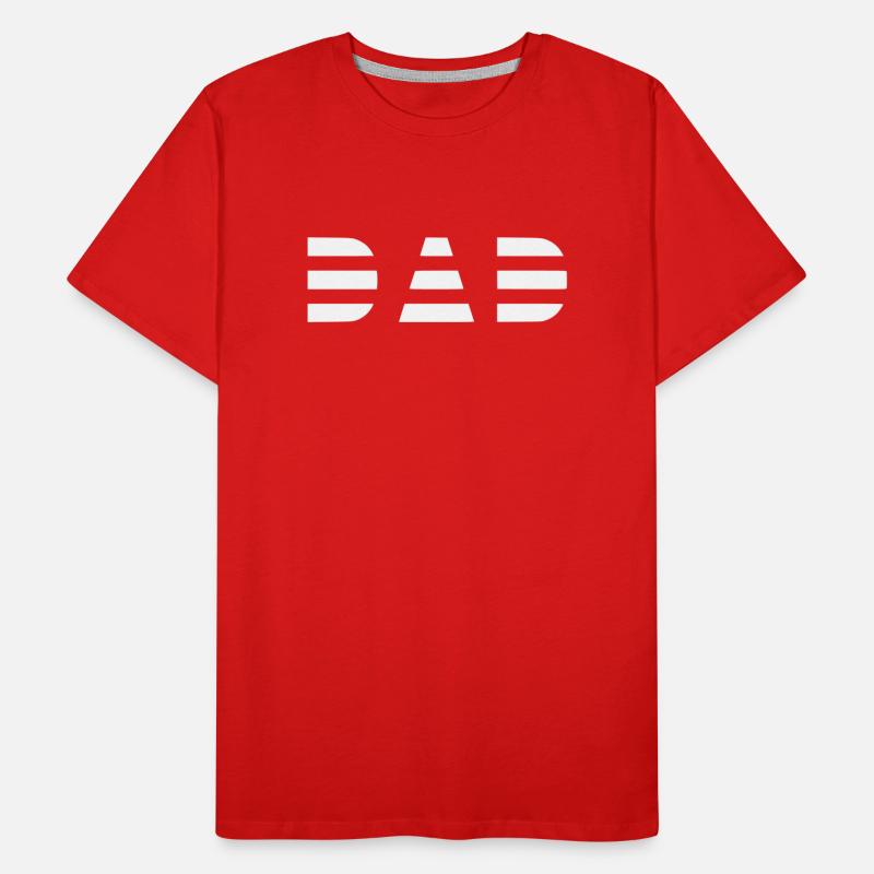 Logo papa cool rayé T-shirt bio Premium Homme