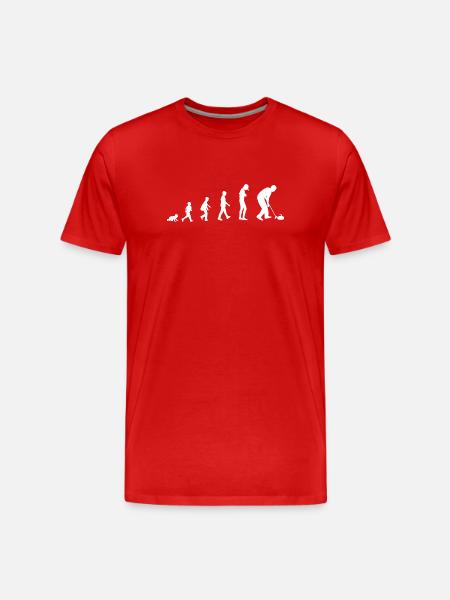Development into a curling player - Men's Premium Organic T-Shirt - red