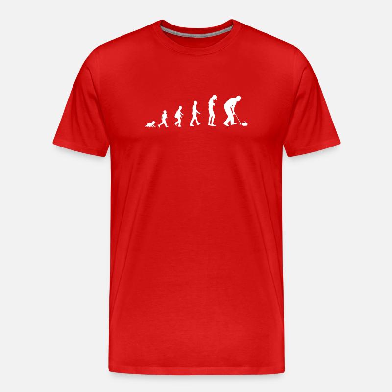 Development into a curling player - Men's Premium Organic T-Shirt - red