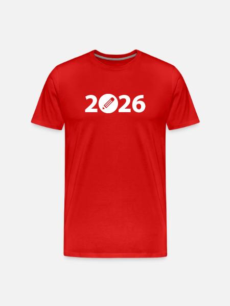 Writer 2026, Student 2026, Student 2026 - Men's Premium Organic T-Shirt - red