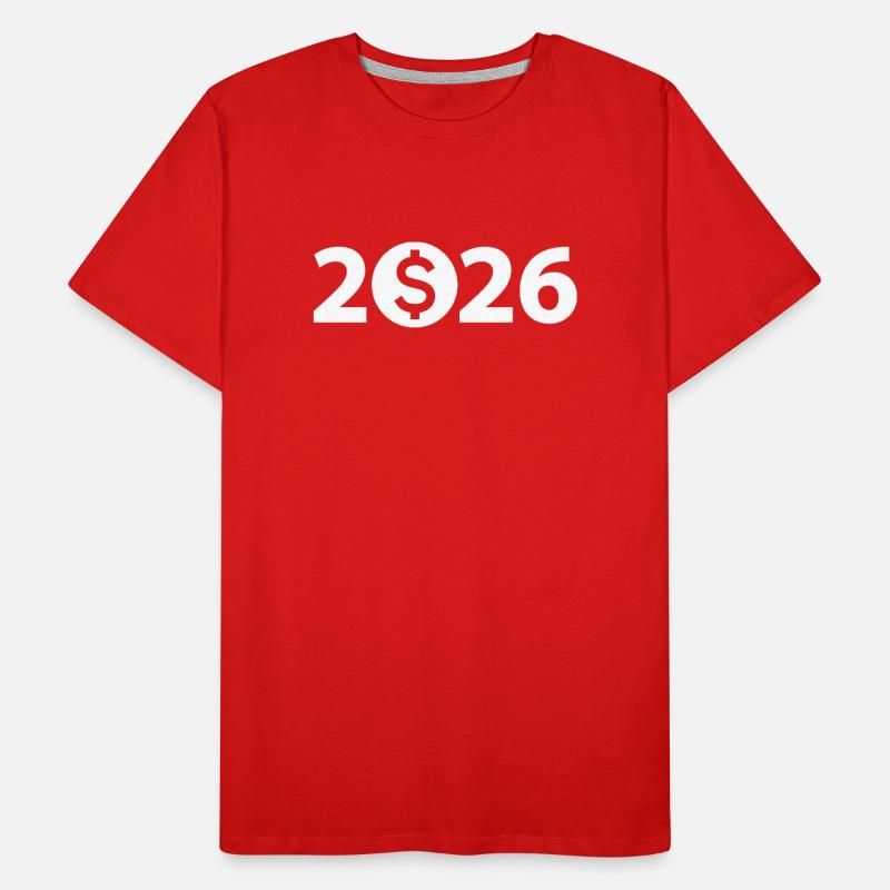 Dollar 2026, Billionaire, Millionär, Gewinn Männer Premium Bio T-Shirt