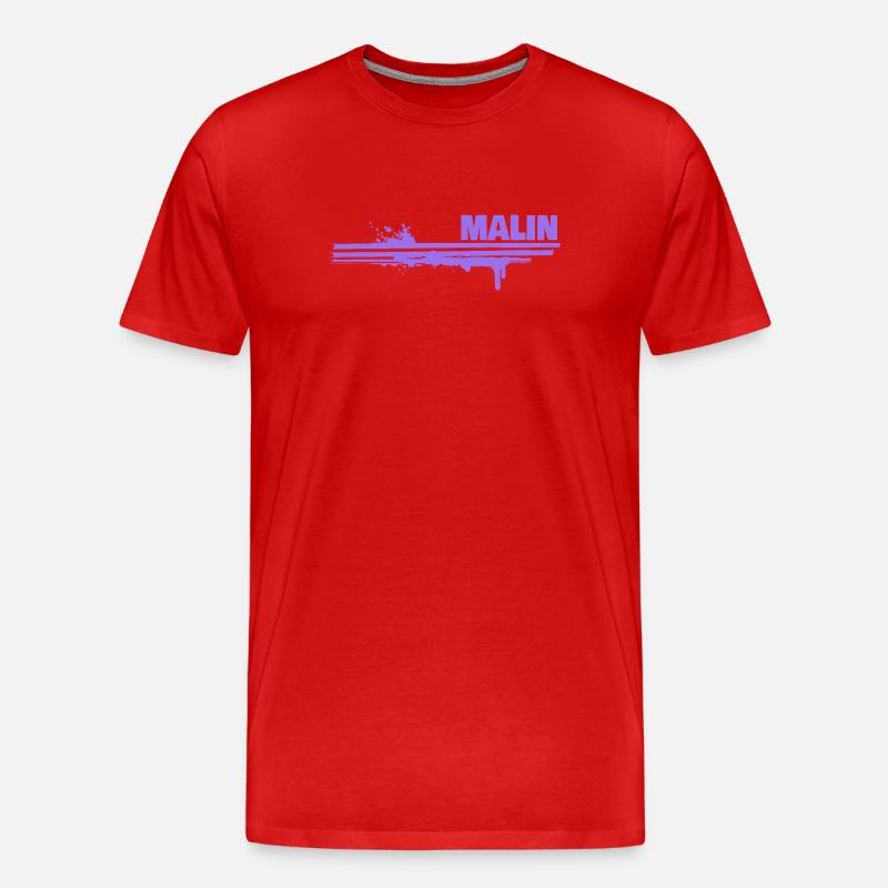 Gift for Malin - Men's Premium Organic T-Shirt - red