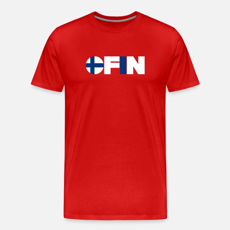 Finnland - Männer Premium Bio T-Shirt - Rot