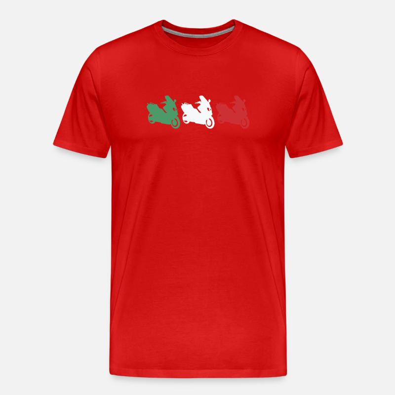 Italien Motorroller Motorrad - Männer Premium Bio T-Shirt - Rot