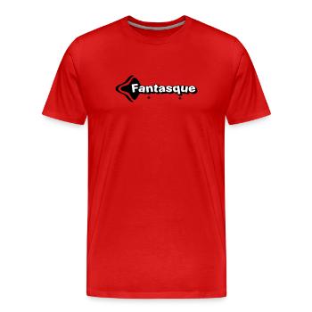 Whimsical Black and White - Men's Premium Organic T-Shirt - red - Front - Damien (186cm)