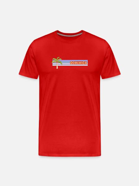 Dominica als Sonne - Männer Premium Bio T-Shirt - Rot