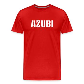 Azubi Tshirt Azubi Cap - Männer Premium Bio T-Shirt - Rot - Vorne - Damien (186cm)