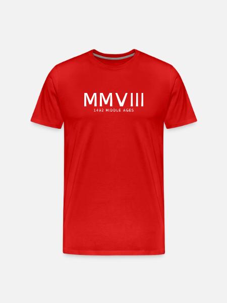 2008_LINE_white - T-shirt bio Premium Homme - rouge
