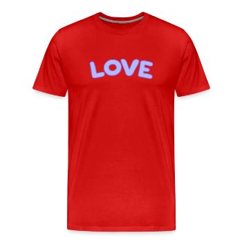 Pastell-Liebesblasen - Männer Premium Bio T-Shirt - Rot - Vorne - Damien (186cm)