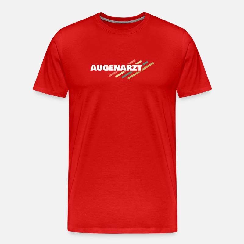 Augenarzt - Männer Premium Bio T-Shirt - Rot