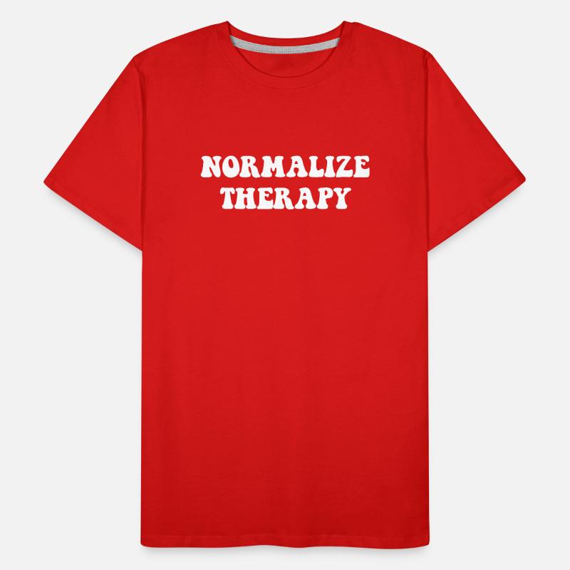 Normalize Therapy Mental Health Awareness Men's Premium Organic T-Shirt