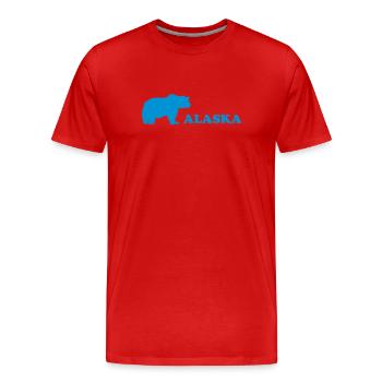 alaska - T-shirt bio Premium Homme - rouge - Devant - Damien (186cm)