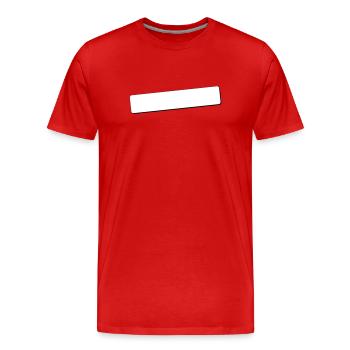 Coins arrondis du champ d’écriture | Ombre | Graphiques vectoriels - T-shirt bio Premium Homme - rouge - Devant - Damien (186cm)