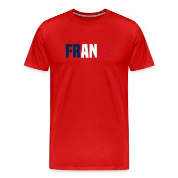 Frankreich - Männer Premium Bio T-Shirt - Rot - Vorne - Damien (186cm)