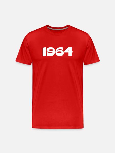 Personalize 1964 60th Birthday Template - Men's Premium Organic T-Shirt - red