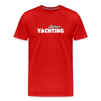 Yachting - Men's Premium Organic T-Shirt - red - Front - Damien (186cm)