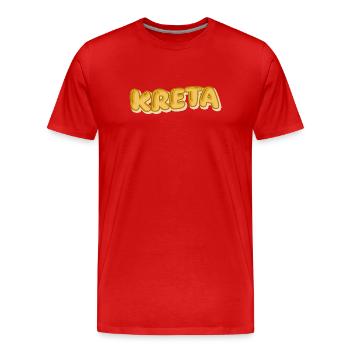 Holidays Crete - Men's Premium Organic T-Shirt - red - Front - Damien (186cm)