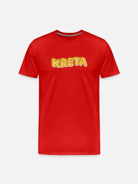 Urlaub Kreta - Männer Premium Bio T-Shirt - Rot