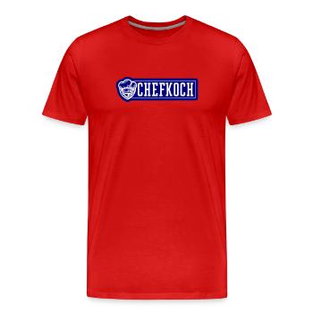 Chef Chef's Hat - Men's Premium Organic T-Shirt - red - Front - Damien (186cm)