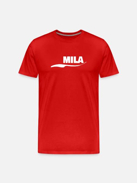 Mila als Geschenk - Männer Premium Bio T-Shirt - Rot