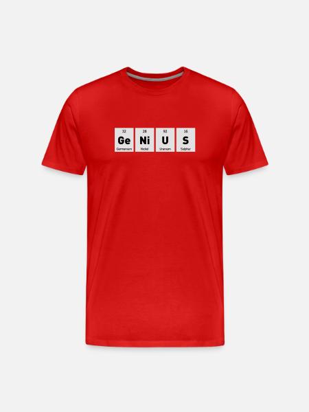 Genius Nerd Geek - Men's Premium Organic T-Shirt - red