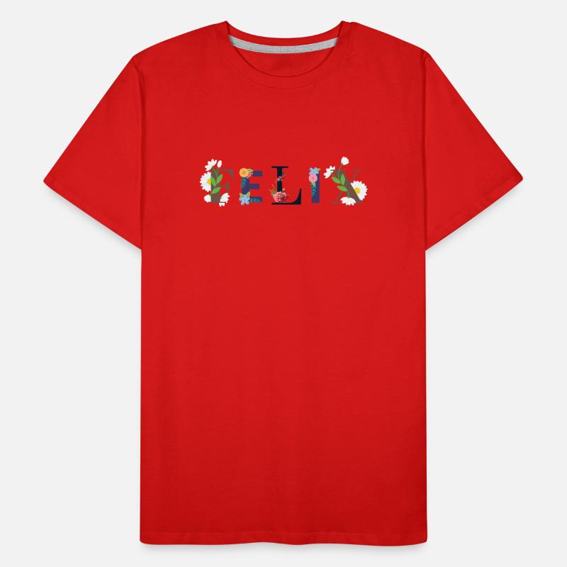 Le nom FELIX décoré de fleurs T-shirt bio Premium Homme