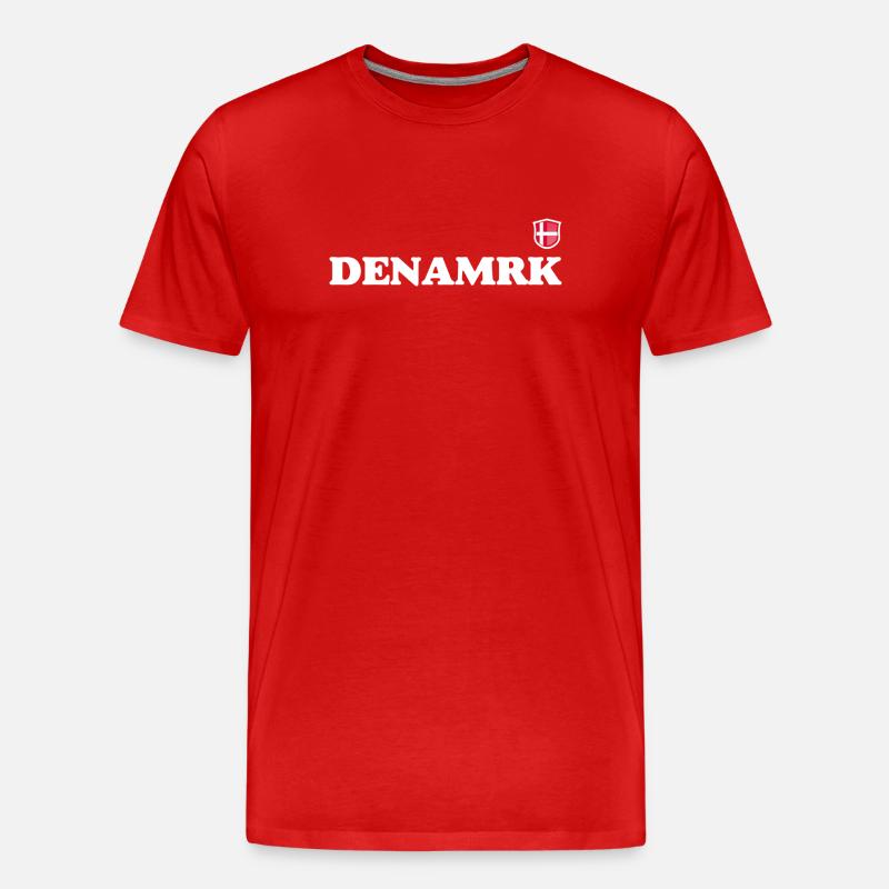 Dänemark - Männer Premium Bio T-Shirt - Rot