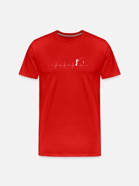 Heartline Silhouette de pêcheur - T-shirt bio Premium Homme - rouge