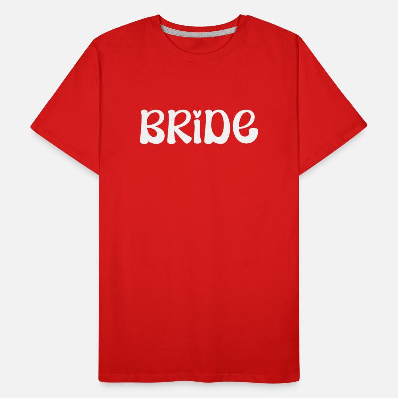Fiancée de mariage de la mariée T-shirt bio Premium Homme