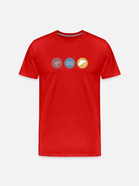 Bunte Icons Kite - Männer Premium Bio T-Shirt - Rot
