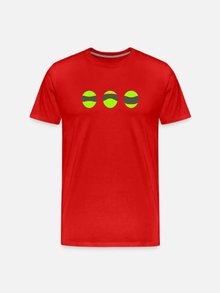 Alien Face 3 Broad Eyes - Men's Premium Organic T-Shirt - red