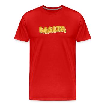 Comic Malta - Männer Premium Bio T-Shirt - Rot - Vorne - Damien (186cm)
