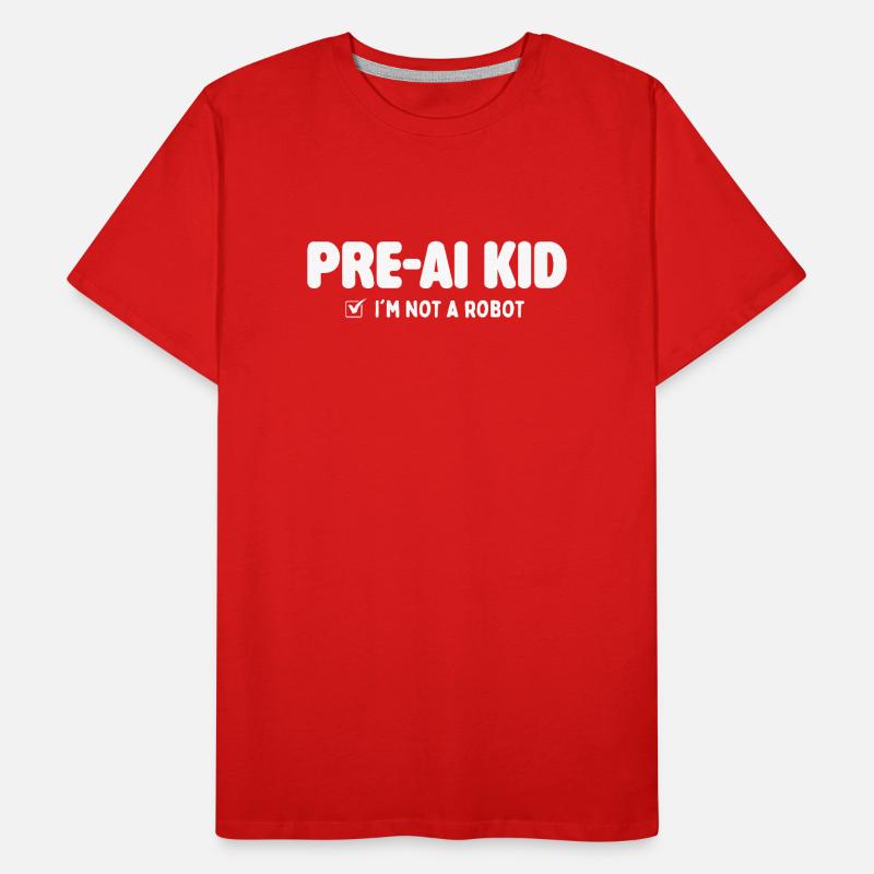 Pre AI Kid 2010s Nostalgia Throwback Men's Premium Organic T-Shirt